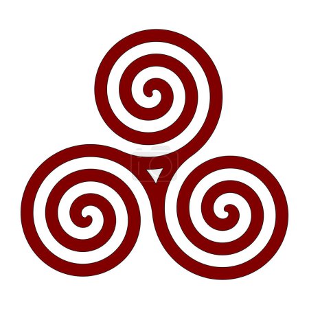 Photo for Red triskelion symbol icon - Royalty Free Image