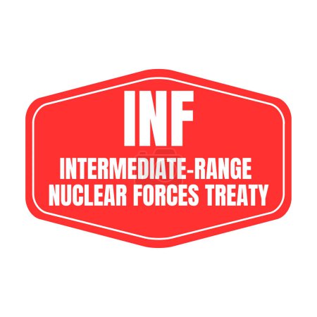 Téléchargez les photos : INF Symbole du traité sur les forces nucléaires à portée intermédiaire icône - en image libre de droit
