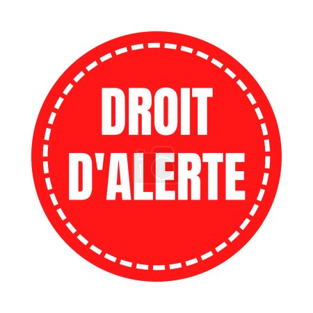 Téléchargez les photos : Droit de notifier l'icône symbole appelée droit d'alerte en français - en image libre de droit