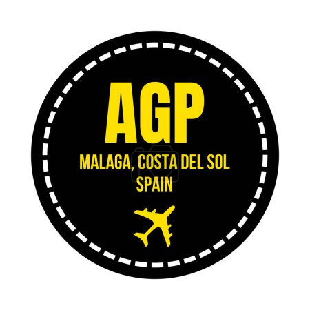 Icône symbole de l'aéroport AGP Malaga