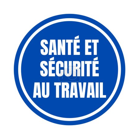 Téléchargez les photos : Symbole de santé et sécurité au travail appelé sante et securite au travail en français - en image libre de droit