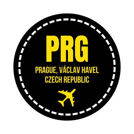 Foto de PRG Praga icono símbolo del aeropuerto - Imagen libre de derechos