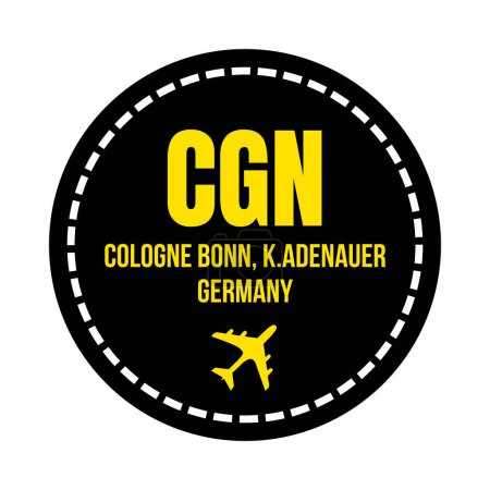 Téléchargez les photos : CGN Cologne Bonn icône symbole de l'aéroport - en image libre de droit