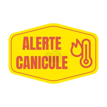 Foto de Icono de símbolo de alerta de ola de calor llamado alerte canicule en idioma francés - Imagen libre de derechos