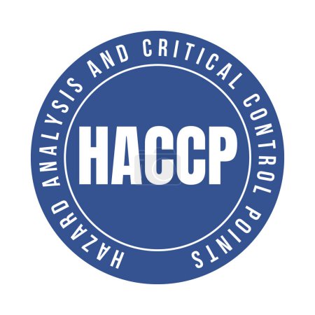 Photo for HACCP hazard analysis and critical control points symbol icon - Royalty Free Image