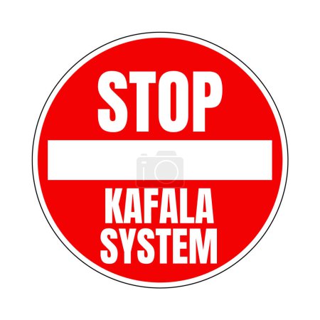 Foto de Detener icono de símbolo del sistema Kafala - Imagen libre de derechos