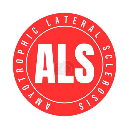 Photo for ALS amyotrophic lateral sclerosis disease symbol icon - Royalty Free Image