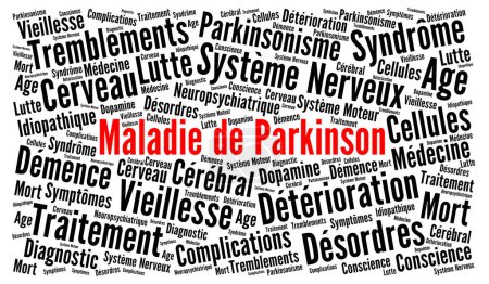 Photo for Parkinson's disease word cloud in French language - Royalty Free Image