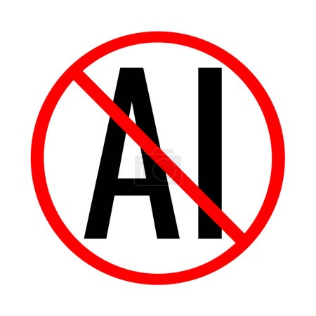 No AI artificial intelligence symbol icon