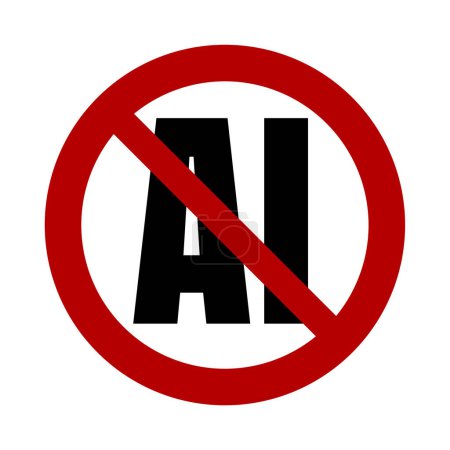 No AI artificial intelligence symbol icon