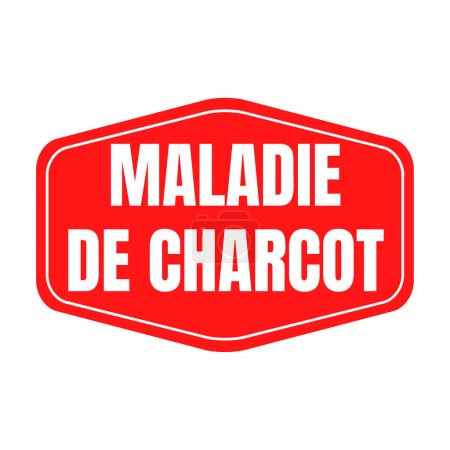 Photo for Lou Gehrig's or ALS amyotrophic lateral sclerosis disease symbol icon called maladie de Charcot in French language - Royalty Free Image