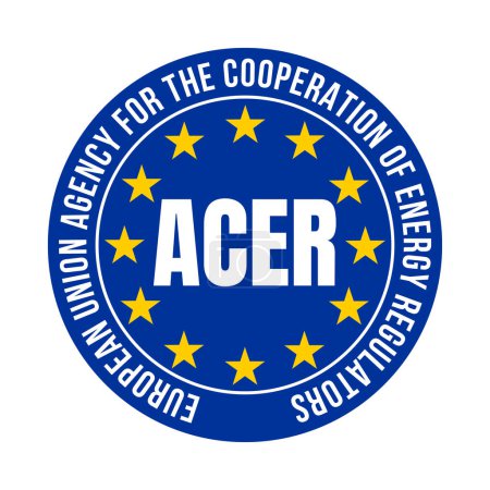 Téléchargez les photos : ACER Agence de l'Union européenne pour la coopération des régulateurs énergétiques icône symbole - en image libre de droit