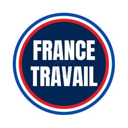 Foto de Icono símbolo de trabajo de Francia llamado Francia travail en lengua francesa - Imagen libre de derechos