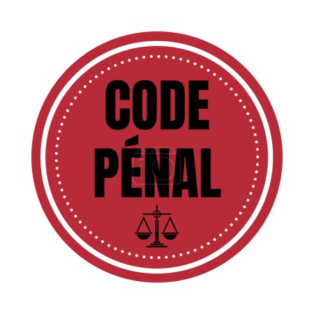 Foto de Icono de símbolo del código penal llamado código penal en idioma francés - Imagen libre de derechos