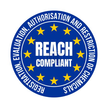 Photo for REACH compliant registration evaluation authorisation and restriction of chemicals symbol icon - Royalty Free Image