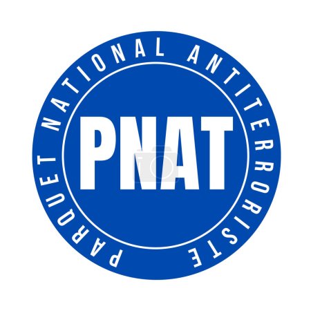 Foto de Icono nacional de símbolo de la fiscalía antiterrorista en Francia llamado PNAT parquet nacional antiterrorista en lengua francesa - Imagen libre de derechos