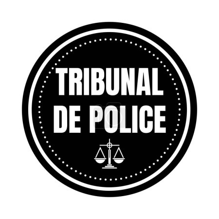 Foto de Tribunal de policía en Francia símbolo icono llamado tribunal de policía en lengua francesa - Imagen libre de derechos