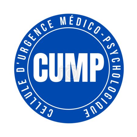 Foto de Icono símbolo unidades de emergencia médica y psicológica llamado CUMP celule urgence medico-psychologique en lengua francesa - Imagen libre de derechos