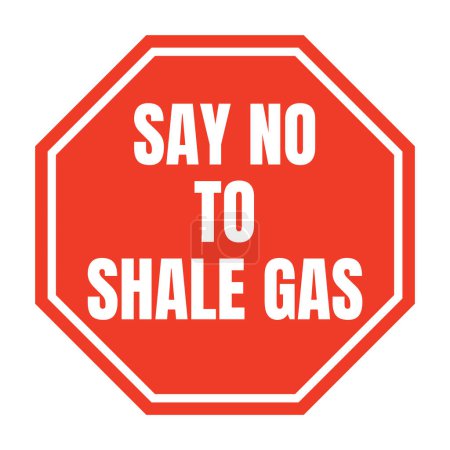 Photo for Say no to shale gas symbol icon - Royalty Free Image