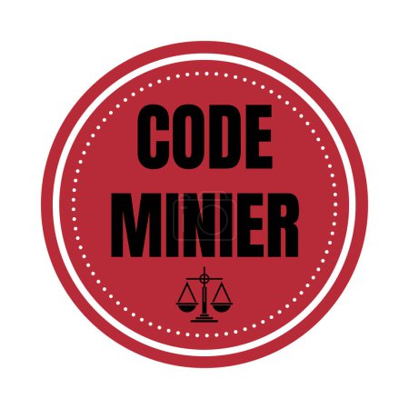 Photo for Mining code symbol icon called code minier in French language - Royalty Free Image