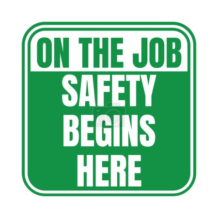Téléchargez les photos : Sur la sécurité au travail commence ici signe - en image libre de droit