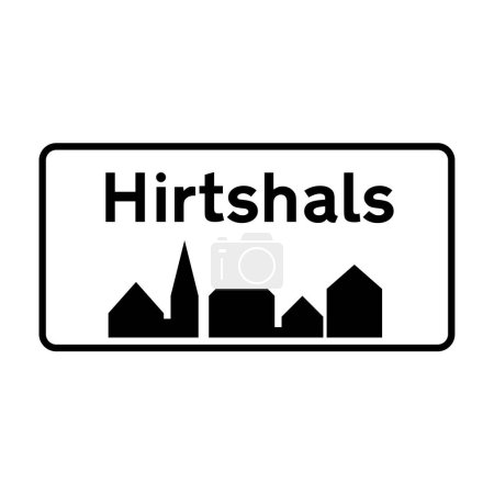 Photo for Hirtshals city road sign in Denmark - Royalty Free Image