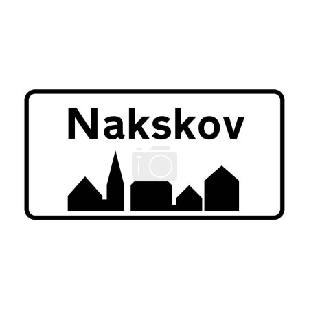 Foto de Señal de tráfico de la ciudad de Nakskov en Dinamarca - Imagen libre de derechos