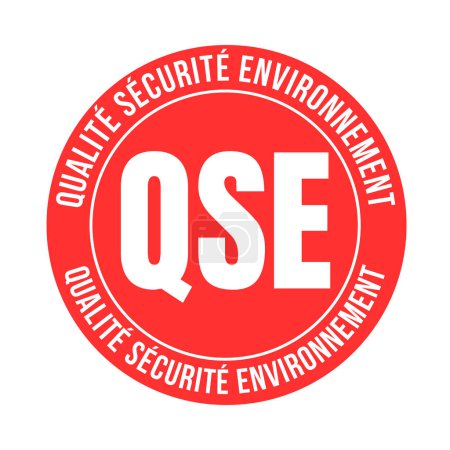 Téléchargez les photos : Symbole d'environnement de sécurité de qualité QSE en France appelé environnement de sécurité qualite en langue française - en image libre de droit