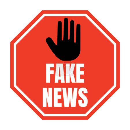 Photo for Stop fake news symbol icon - Royalty Free Image
