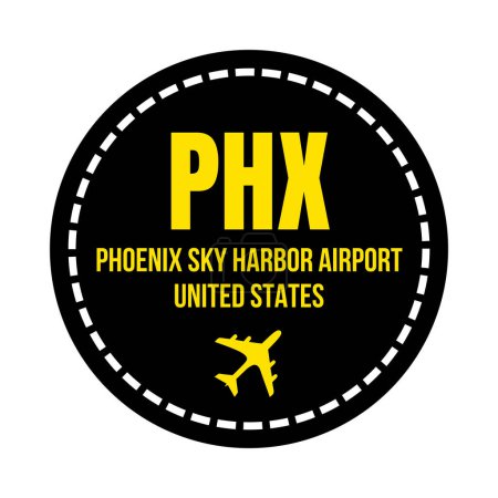 PHX Phoenix icône symbole de l'aéroport