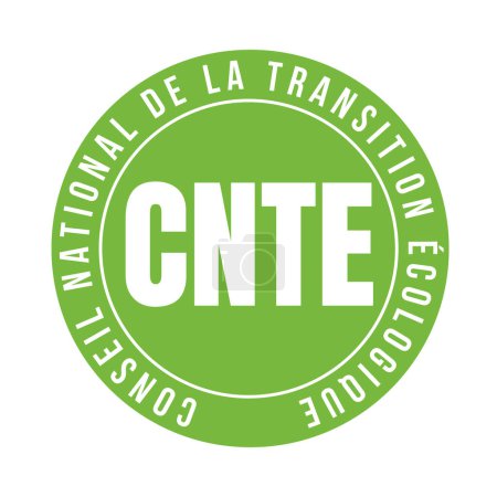 Nationalrat für ökologische Transformation Symbolsymbol CNTE conseil national de la transition ecologique in französischer Sprache