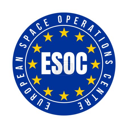 Icono de símbolo del centro de operación espacial europeo ESOC