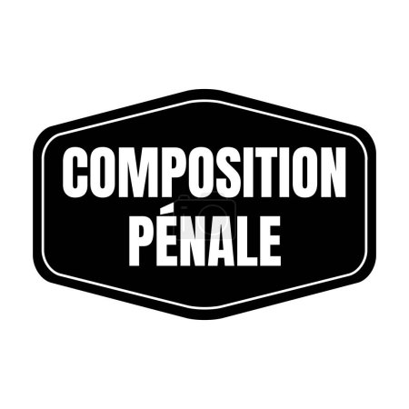 Icono de símbolo de composición penal llamado penale de composición en lengua francesa
