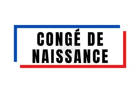 Photo for Childbirth leave symbol icon called conge de naissance in French language - Royalty Free Image