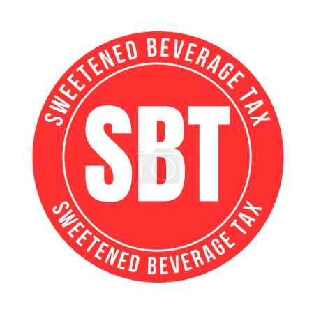 SBT símbolo de impuesto sobre bebidas endulzado icono