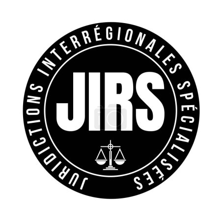 Interregional specialised court symbol icon called juridictions interrgionales specialisees in French language