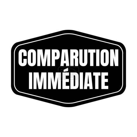 Immediate appearance symbol icon called comparution immediate in French language