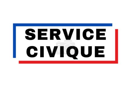 Servicio cívico en Francia símbolo icono llamado servicio cívico en lengua francesa