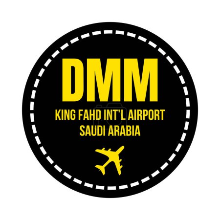 Photo for DMM King Fahd international airport symbol icon - Royalty Free Image