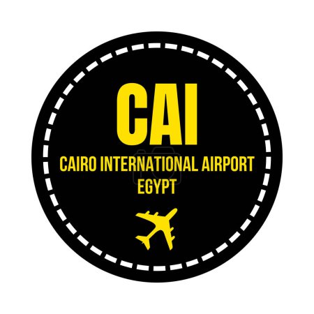 Icône symbole de l'aéroport international du Caire CAI