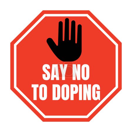 Dire non à l'icône symbole de dopage