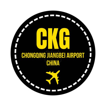 Icône symbole de l'aéroport CKG Chongqing Jiangbei