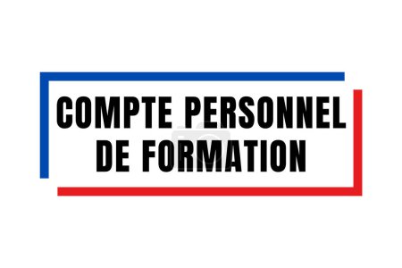 Symbole du compte d'entraînement personnel icône appelée compte personnel de formation en langue française