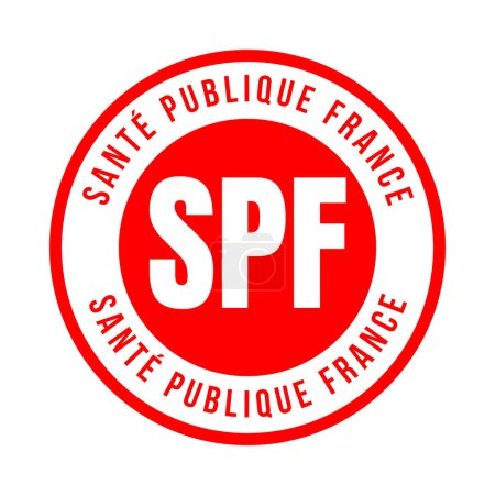 Icono símbolo de la Francia de la salud pública llamado SPF sant publique Francia en lengua francesa
