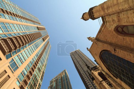 Foto de Rascacielos urbanos en el centro de Chicago - Imagen libre de derechos