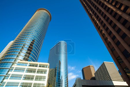 Photo for Modern skyscraper skyline in downtown Houston, Texas - Royalty Free Image