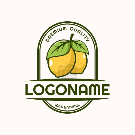 Lemon logo template, suitable for farm, market, and shop
