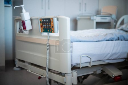 Photo for Hospital bed in emergency room. - Royalty Free Image