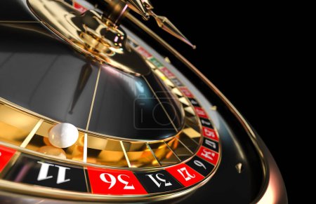 Téléchargez les photos : Propre gros plan de Casino Roulette. Dépendance au jeu. - en image libre de droit