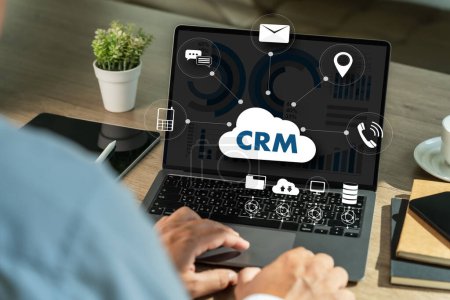 Téléchargez les photos : Business Customer CRM Management Analysis Service Gestion de concepts - en image libre de droit